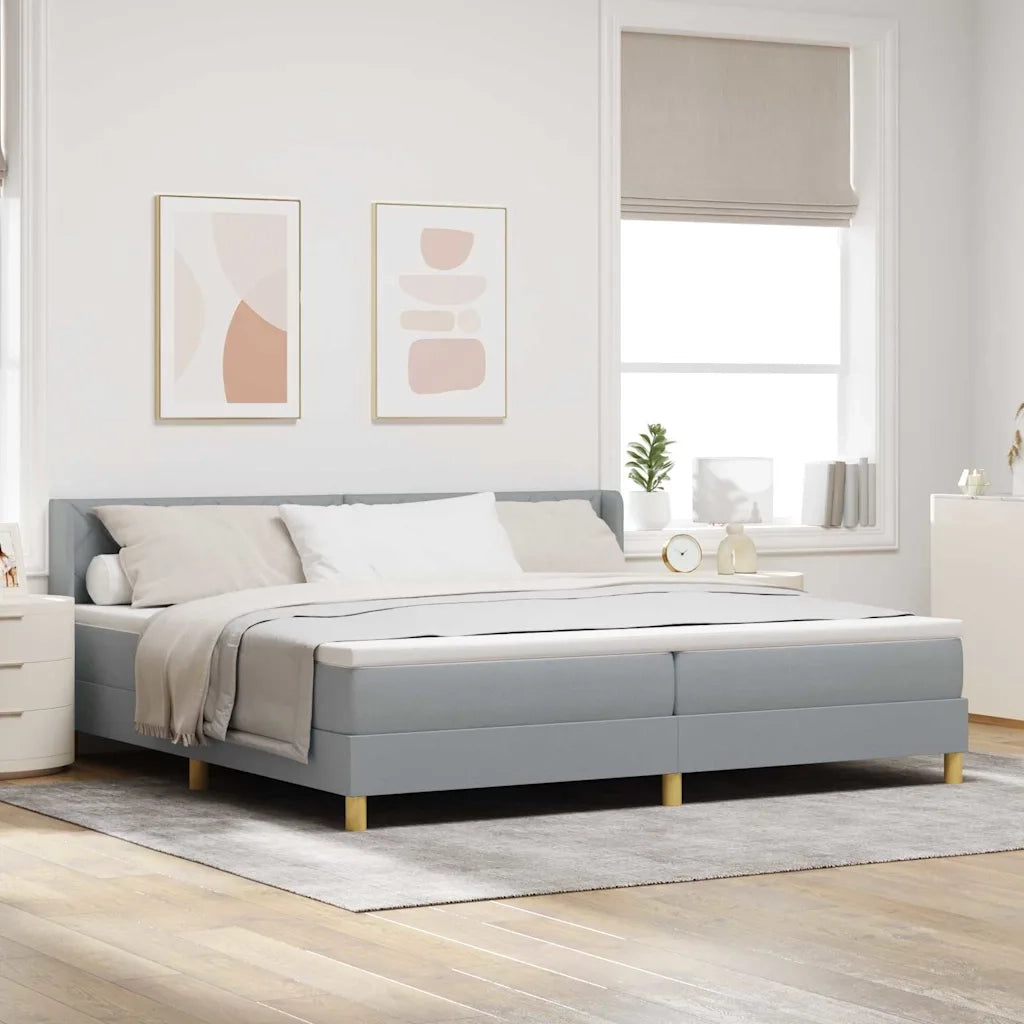 <strong>Letto a Molle< / strong> Grigio chiaro 200 x 200 cm