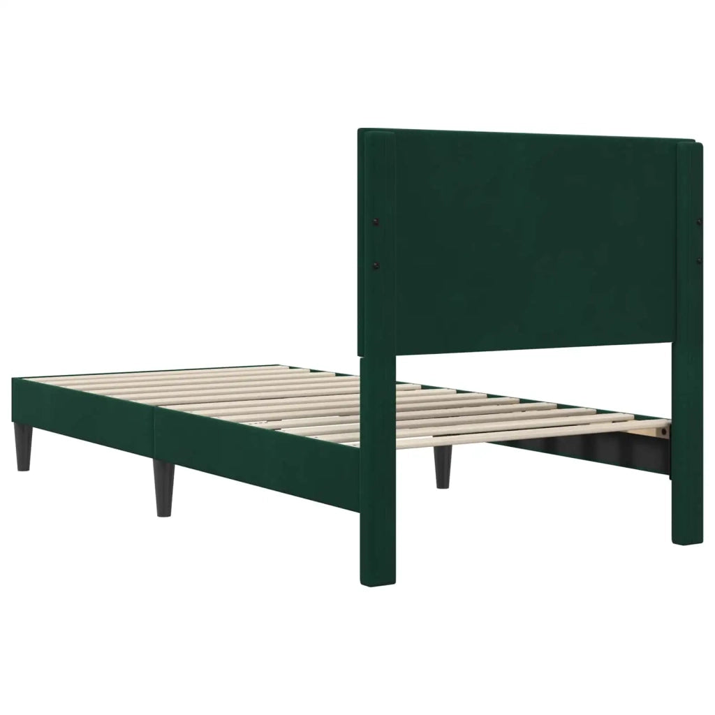 Struttura del letto-Giroletto Verde Scuro 80 x 200 cm Velluto 176292