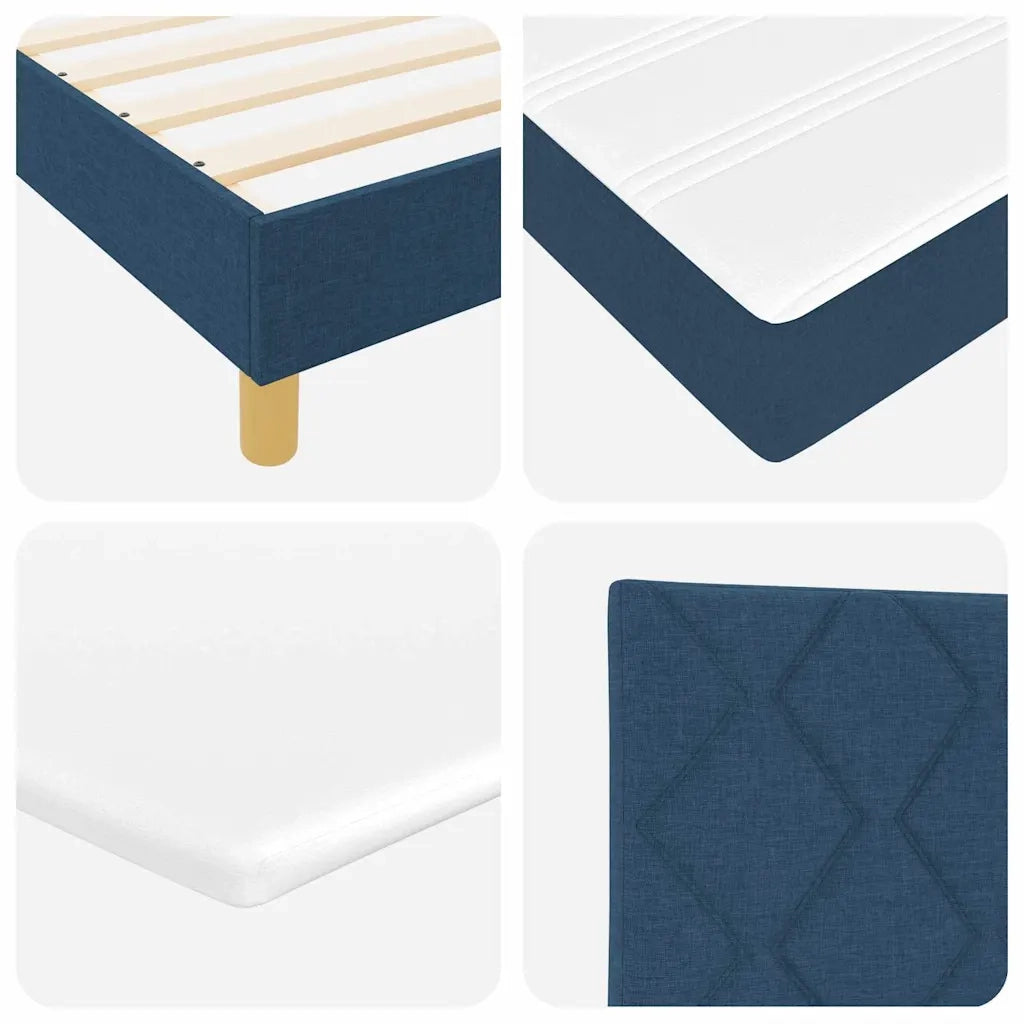 <strong>Letto a Molle< / strong> Blu 100 x 200 cm Tessuto