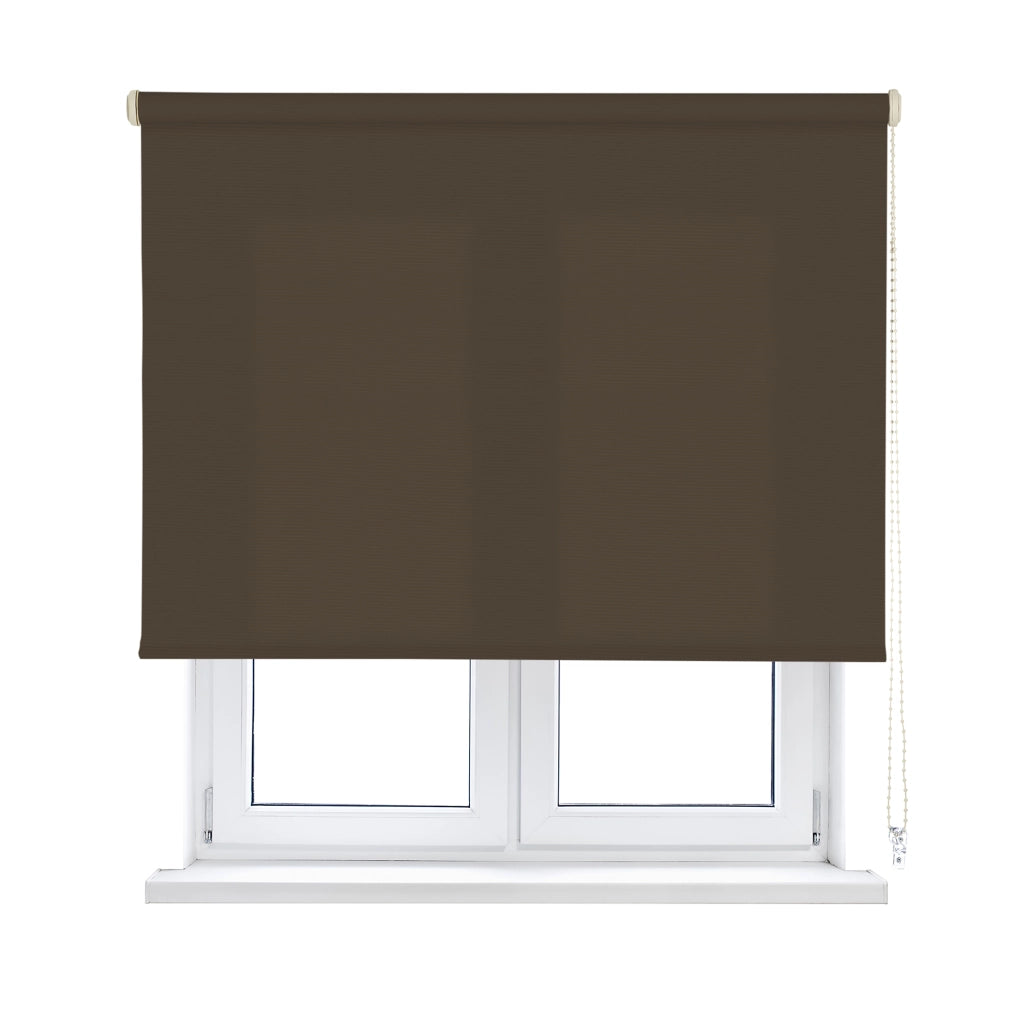VIEWTEX Tenda a rullo Traslucida Ecofuture (100% tessuto riciclato) Marrone 150 X 250cm - Made in Europe - 5 anni di garanzia