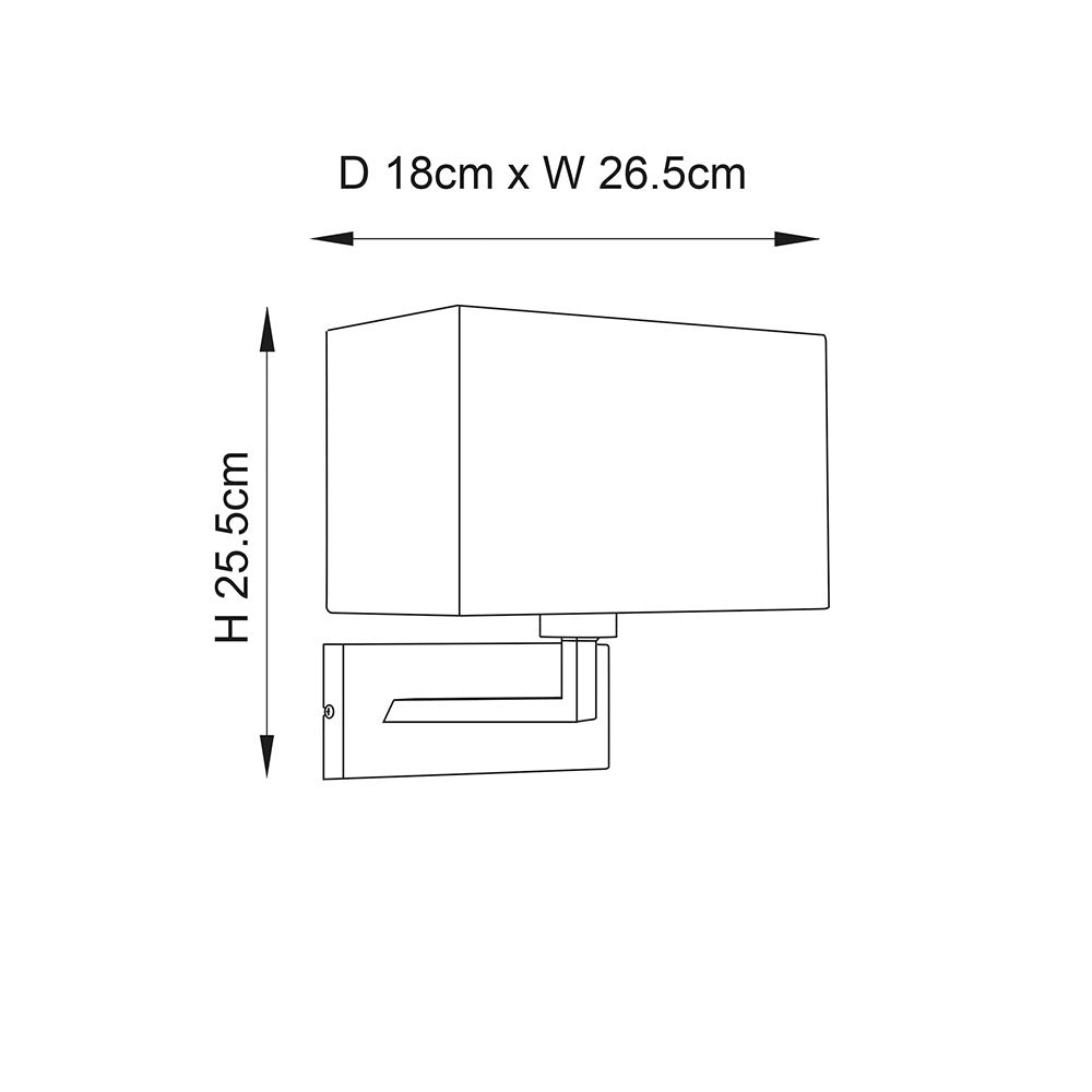 Applique PICCOLO cromata con paralume bianco E27 10W