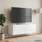 Mobile Porta TV da Muro Bianco Lucido 98 x 31 x 30 cm 898389