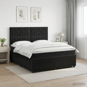 Letto box spring con materasso Nero 140 x 200 cm Velluto 3454627