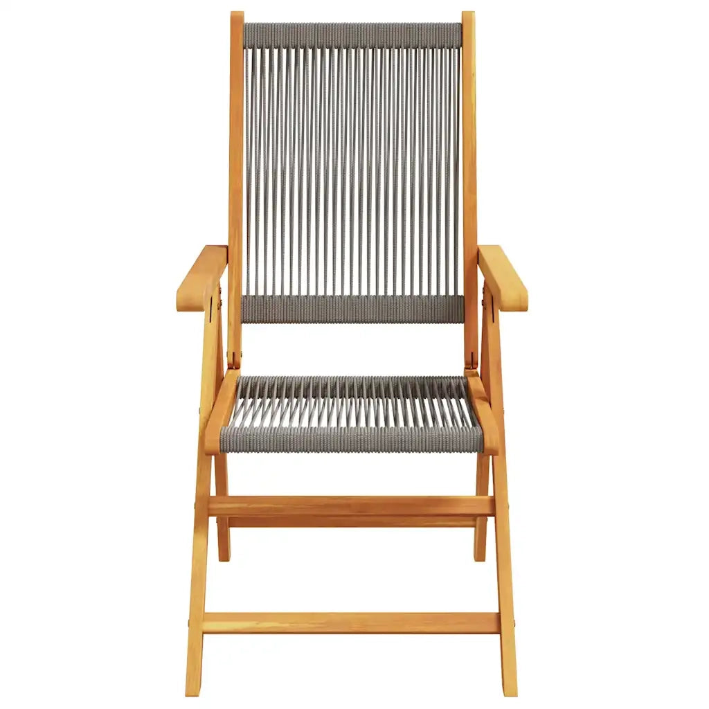 Set da Pranzo da Giardino 7 pz Polipropilene e Legno Massello 3281722