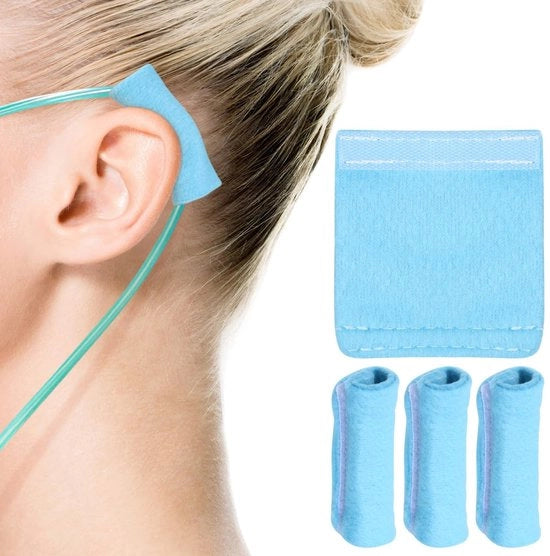 Protezioni nasali morbide - Blu - Supporti oculari - Comodi e sicuri per utilizzatori di ossigeno - Universali