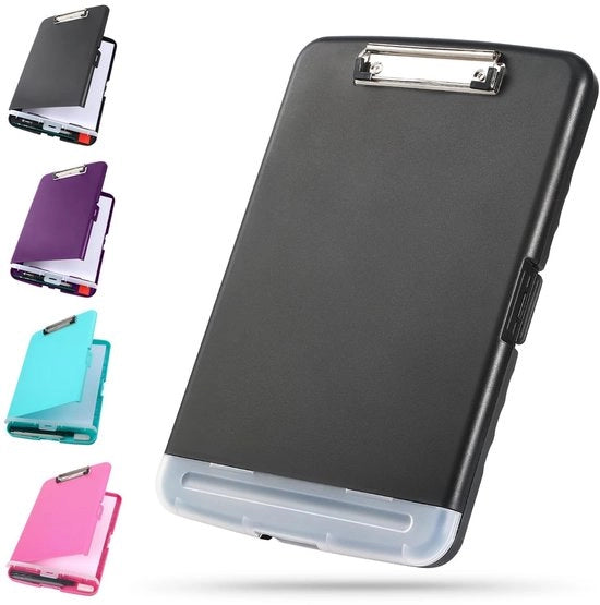 Klembord con contenitore - Pen holder - Mappe per documenti A4 - Grande capacità di stoccaggio - Materiale impermeabile - Contenitore di archiviazione