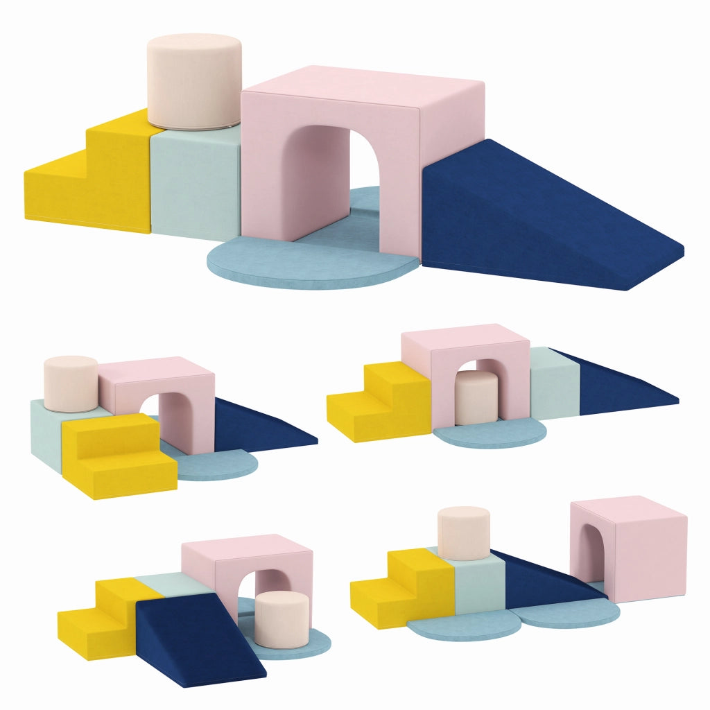 Blocchi di schiuma per bambini con fodere lavabili ¨C Minimal ¨C Multicolore