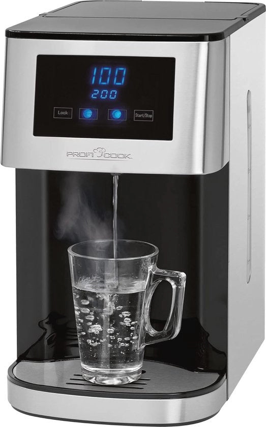 Dispensatore di acqua calda - 100°C in 3 secondi - 2600 Watt - Acciaio inossidabile - Nero e Argento