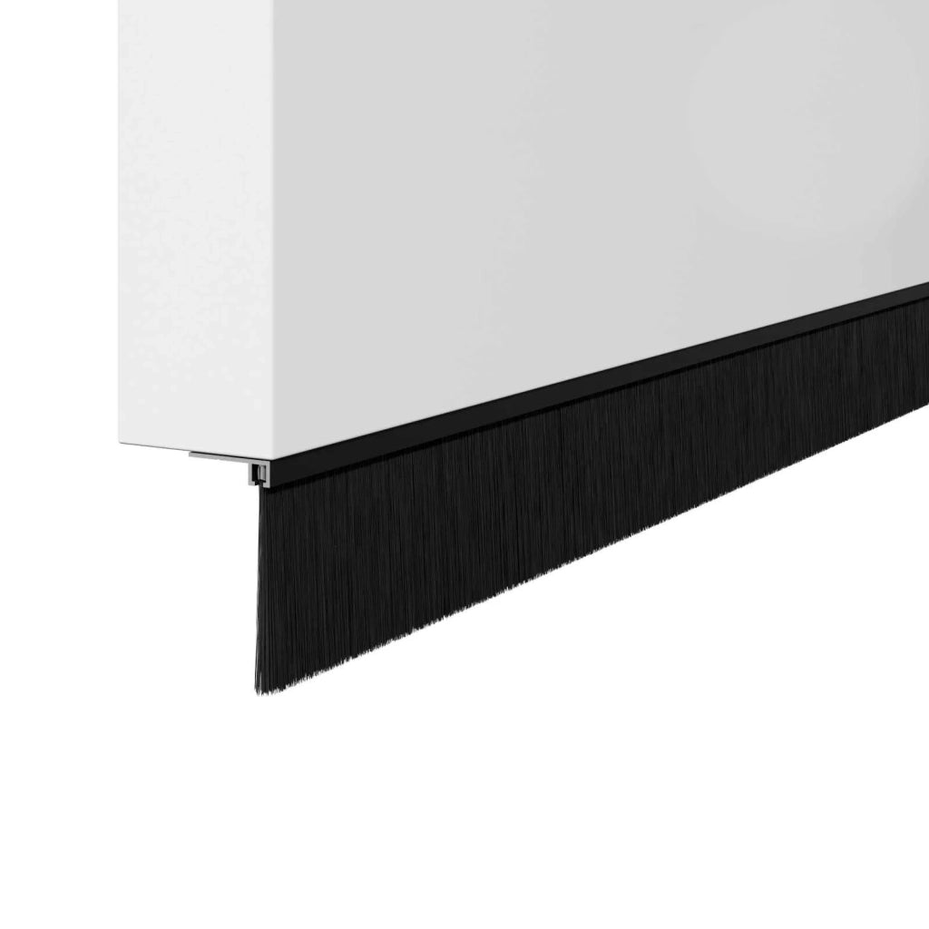 Spazzole per porte a vite 6 pz Nero 100 cm Lega di alluminio CFW2701145
