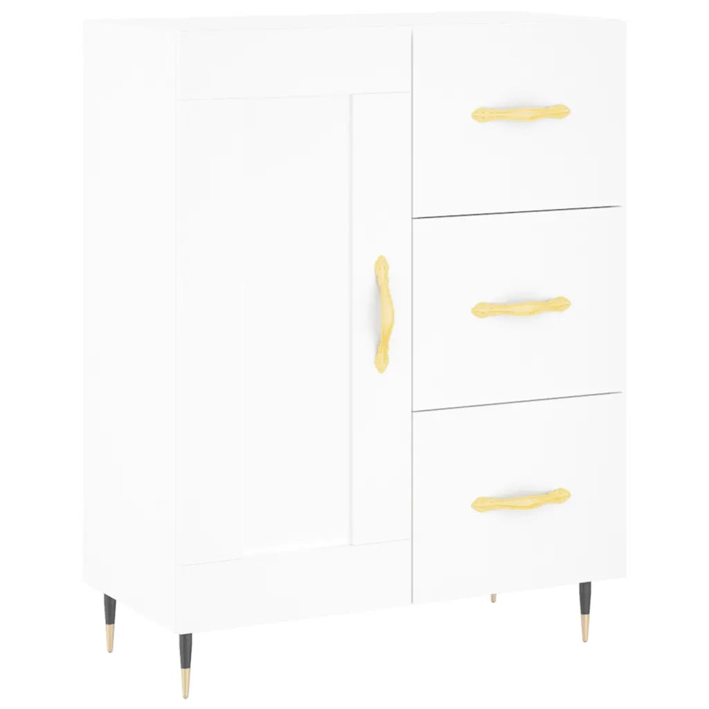 Credenza | Madia | Buffet da pranzo | Armadio da pranzo Bianca 69,5x34x180 cm in Legno Multistrato