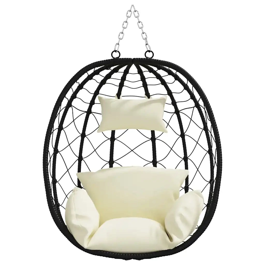 Sedia uovo sospesa Bianco crema 91,5 x 54,5 x 107 cm polyrattan 42003845