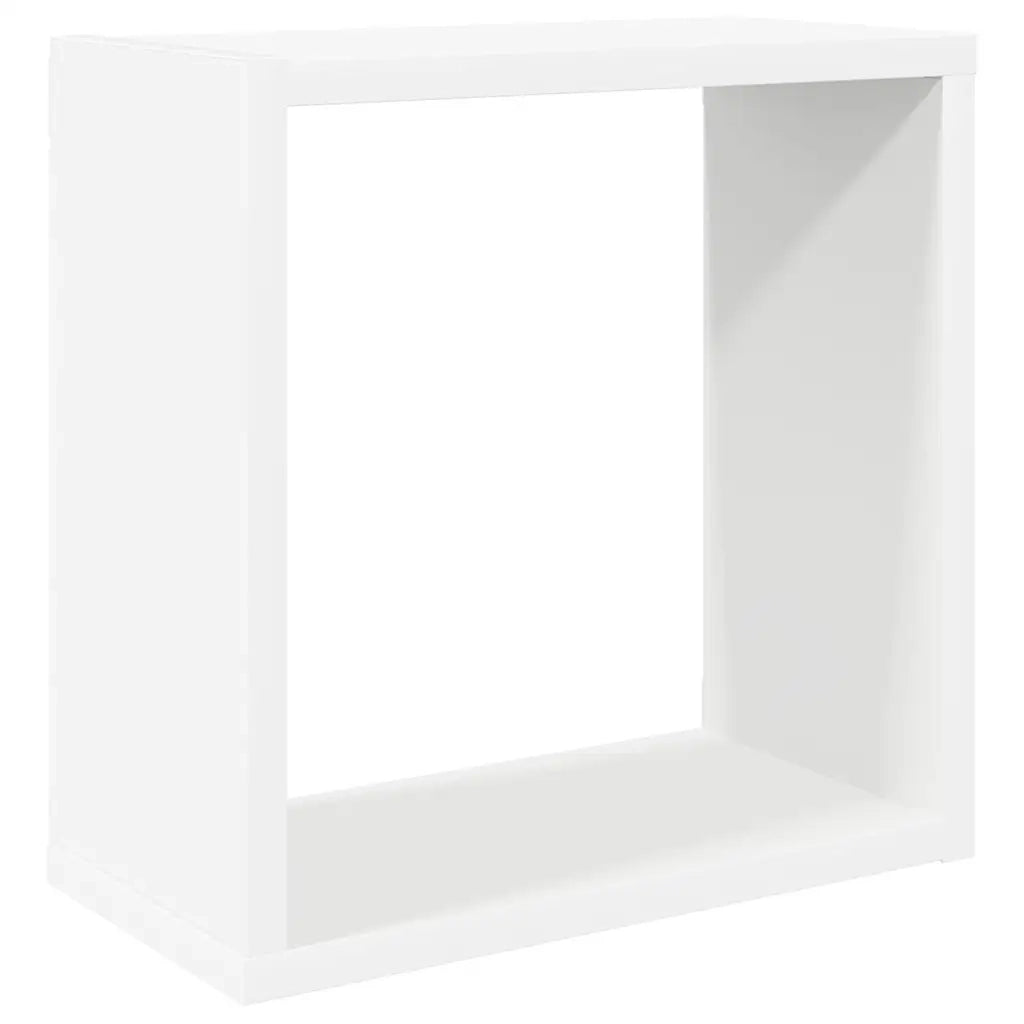 4 pz Mensole Parete | Mensola sospesa a Cubo Bianche 30x15x30 cm