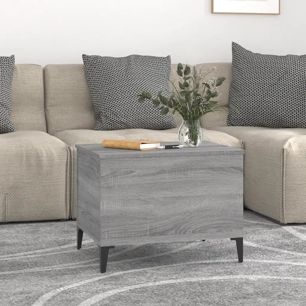 Tavolino Salotto Grigio Sonoma 60x44,5x45 cm Legno Multistrato 819578