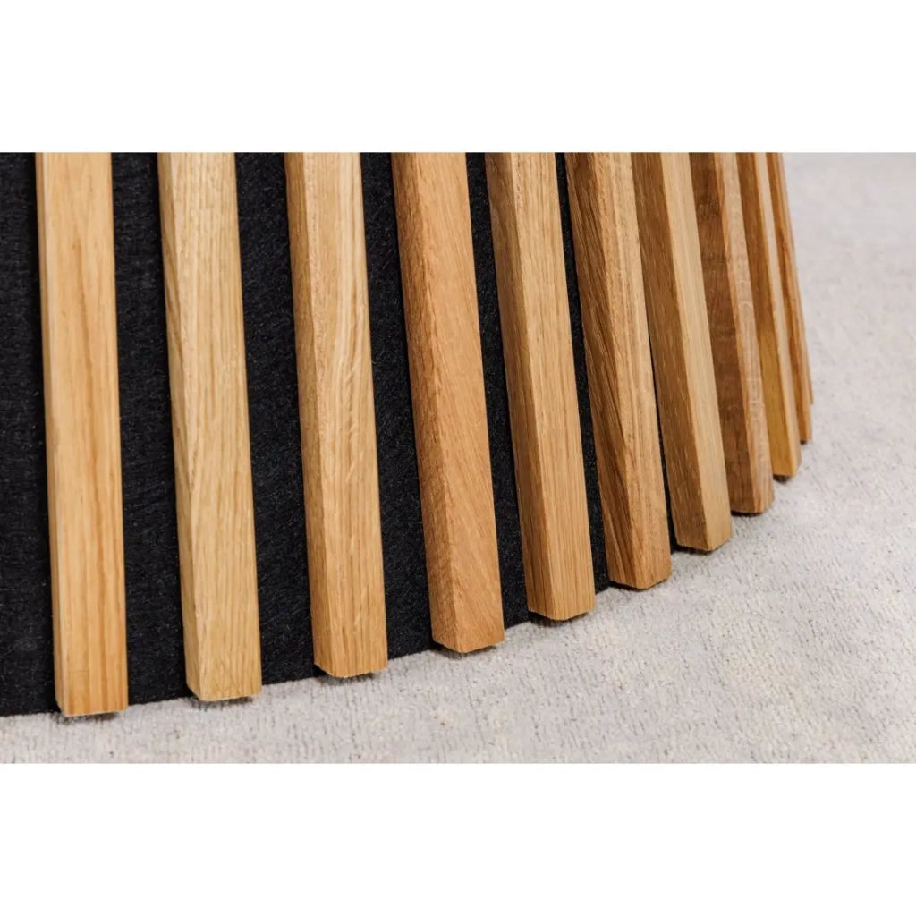 Tavolo da pranzo KANOVA 120 cm – Piano rotondo in rovere chiaro e piede centrale design – Stile contemporaneo