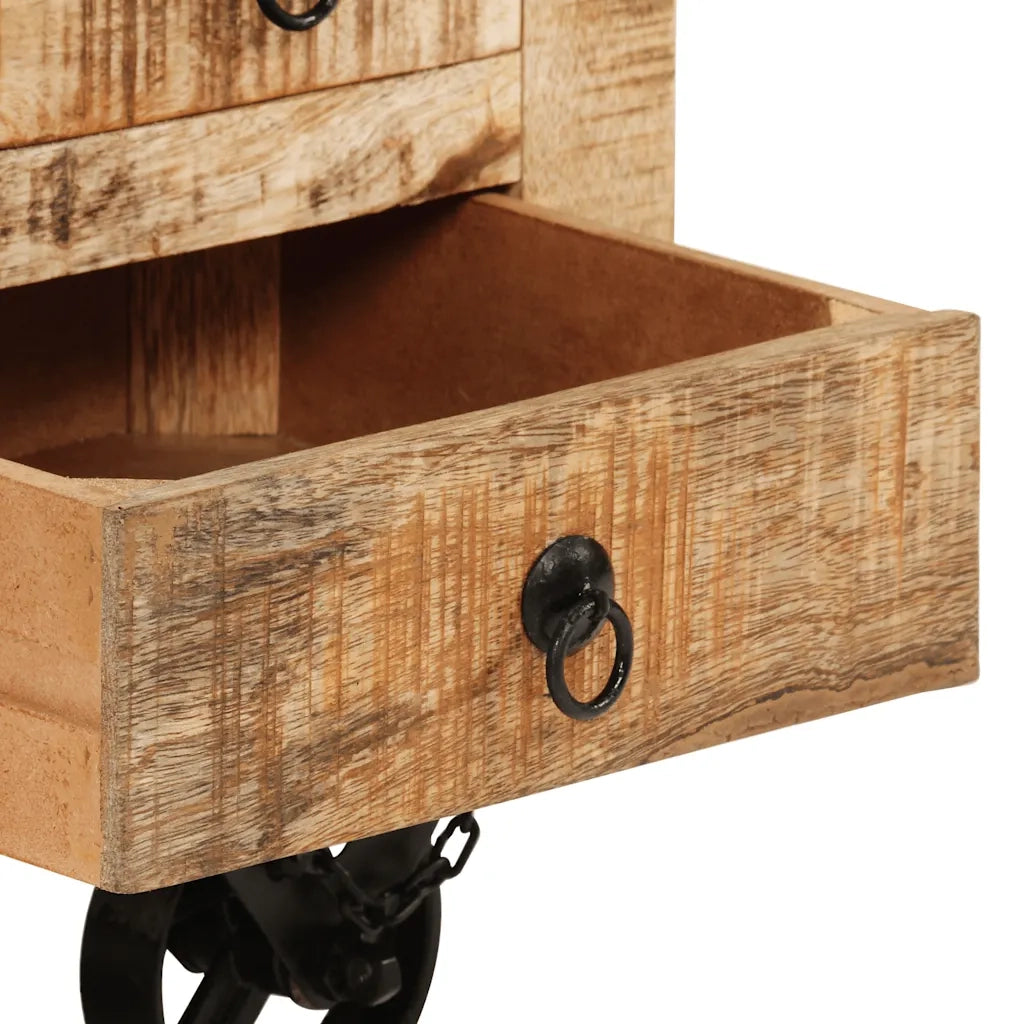 Tavolino da Salotto-Tavolino da soggiorno-Tavolo in Legno di Mango Grezzo 70x70x40 cm