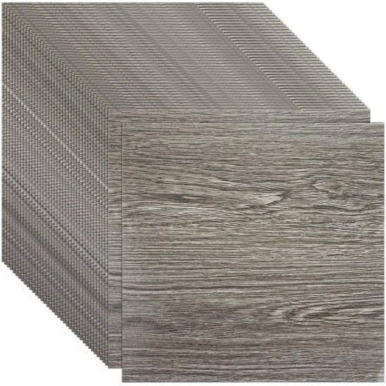 Copertura in PVC per pavimento 40 pezzi - Autoadesivo - Antiscivolo - Impermeabile - Pannelli decorativi - 30 cm x 30 cm - Tegoli in vinile