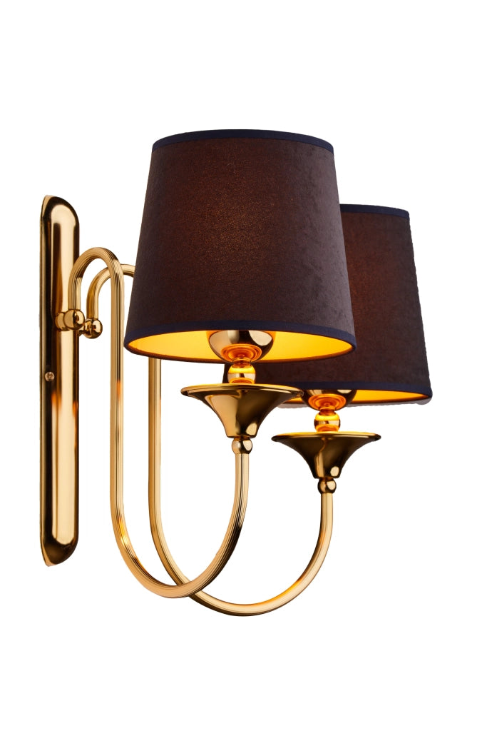 Applique classica ottone dorato 2 bracci E27 Jupiter