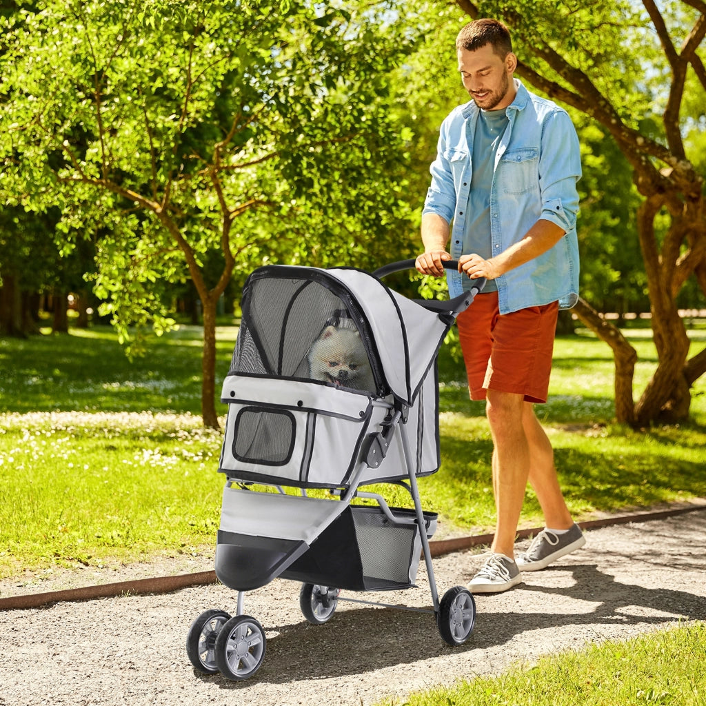 Passeggino per Cani Pieghevole ¨C zephmum ¨C Grigio