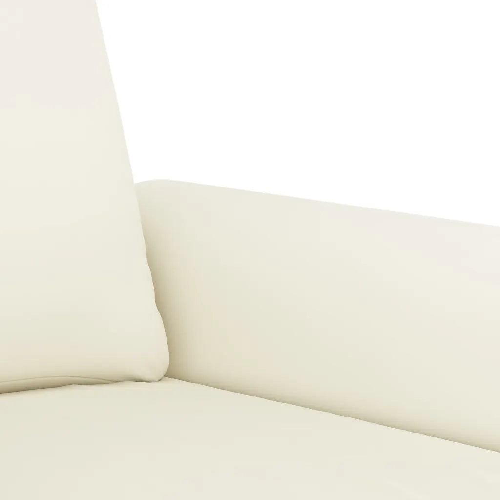 Set di Divani 3 pz con Cuscini Crema in Velluto 3202288