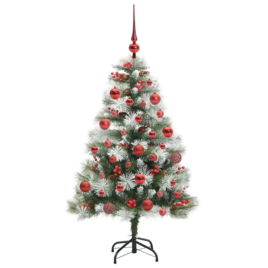 Albero di Natale artificiale Verde e bianco 150 cm 3395170