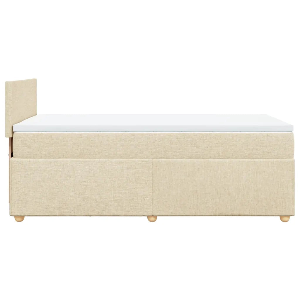 Giroletto a Molle con Materasso Crema 90x200 cm inTessuto 3286561