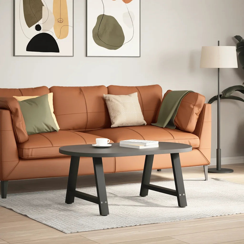 Gambe per Tavolino da Caff¨¨ a Forma di A 2 pz | Piede del tavolo Nere 70x(42-43) cm Acciaio