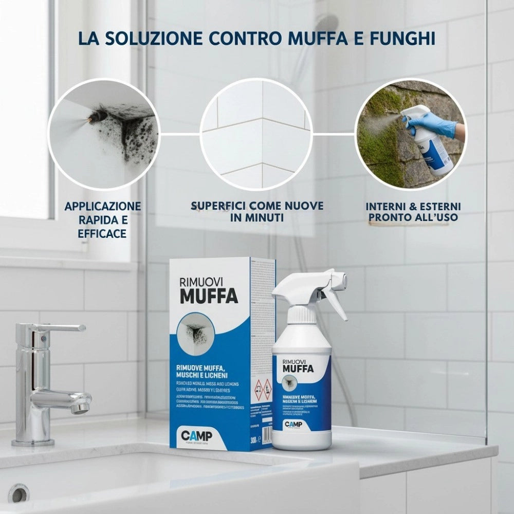 Kit 2 pezzi rimuovi muffa 300 ml pulitore igienizzante per interni e esterni