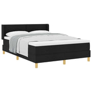 Letto a molle con materasso Nero 200 x 140 cm Tessuto 3341295