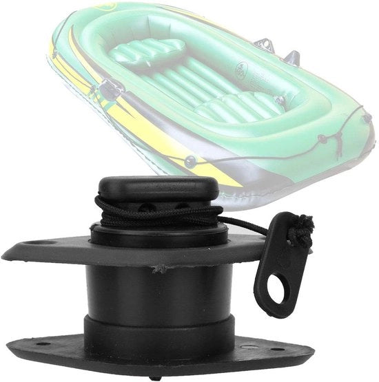 Ventile Afvoer Duurzaam PVC - Chiave di Scarico Nera - Barche Inflabili - Barche da Pesca - Accessori per Canoa - Alta Qualità