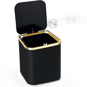 Contenitore di rifiuti per tavolo 2L con coperchio per scrivania e tavoli da pranzo e lavandino - Nero