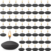 Luminarie a olio 50 pezzi - Inodoranti - Nero - 3,8 x 1,5 cm - Cera e fiamma - Sicure e affidabili - Lampade da tavolo