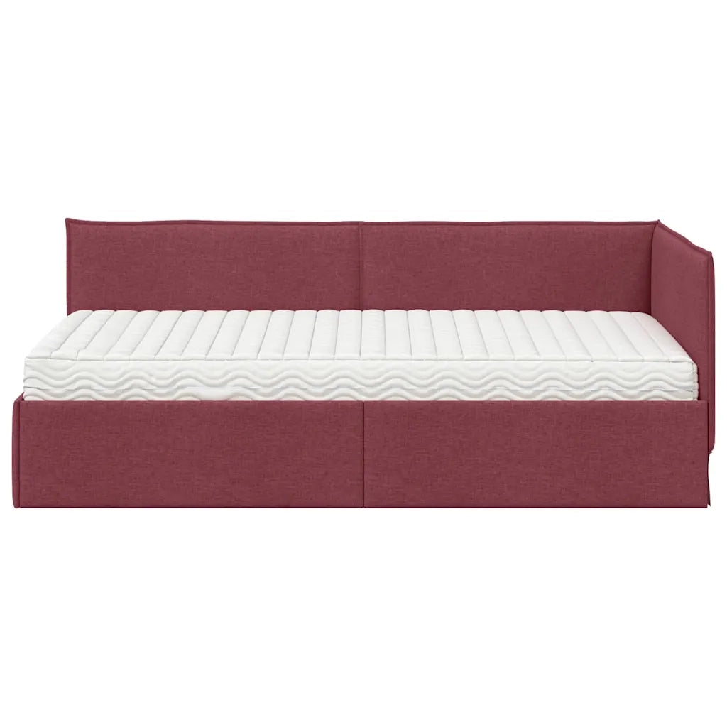 Struttura Letto Angolare con Materasso 2 pcs Grigio Velluto 3394016