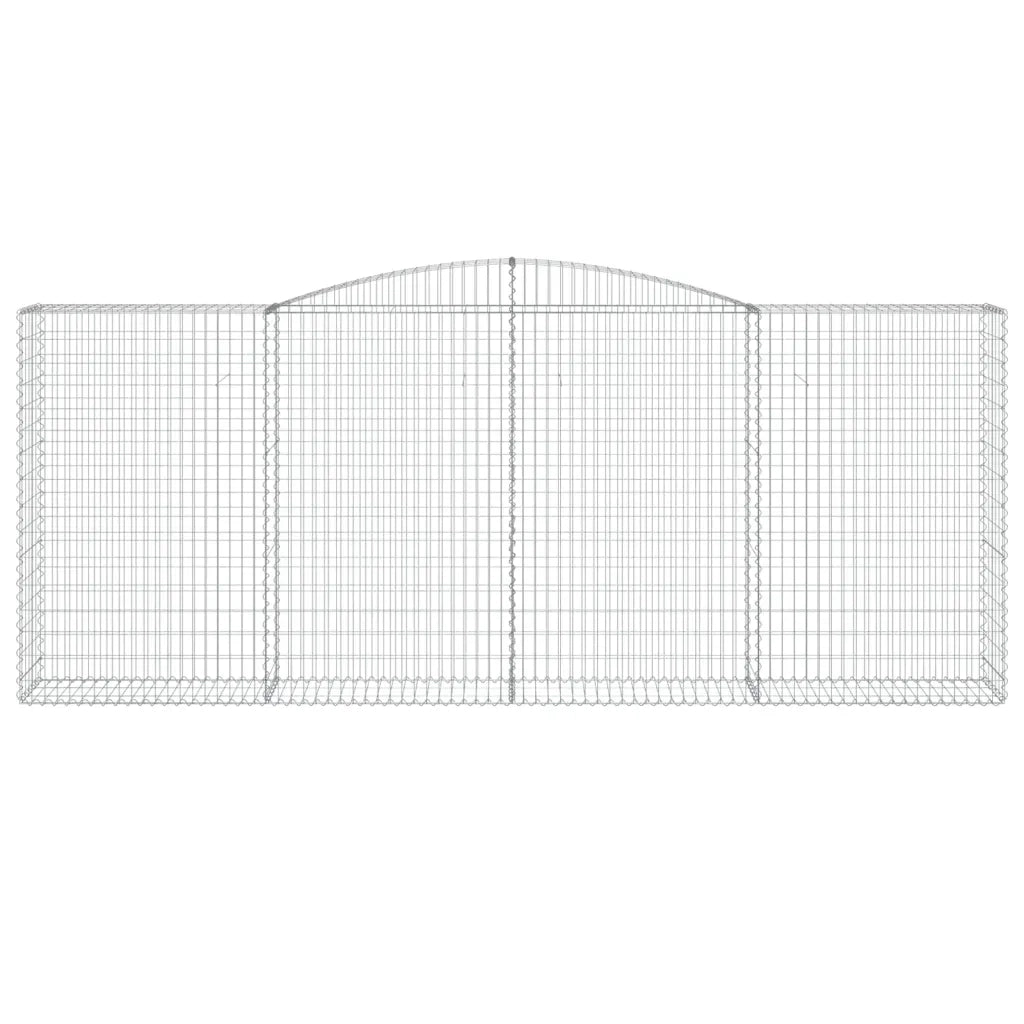 Cesti Gabbioni ad Arco 2 pz 400x50x160/180 cm Ferro Zincato 3147035