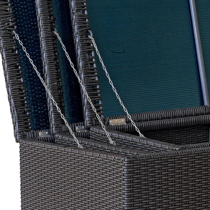 Cassapanca da esterno in wicker intrecciato Java - Cassapanca Da Esterno In Wicker Intrecciato Java Dimensione 180x70 H75 Cm Misure: 140 x 59 cm, Materiale: wicker