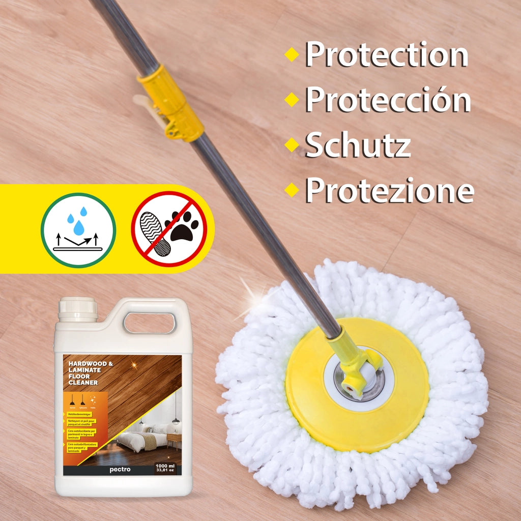 Cera per parquet e pavimenti in legno e pavimento laminato - Lucidante protettivo 1000ml