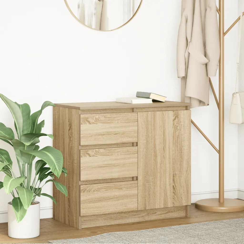 Credenza con Cassetto-Buffet-Armadio da cucina Rovere Sonoma 71x35x65 cm in Truciolato 268745