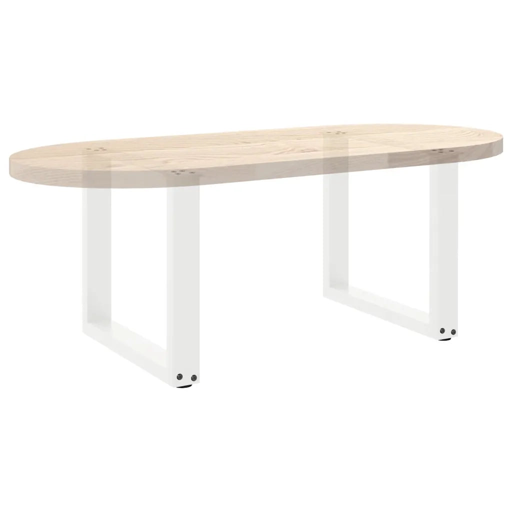 Gambe per Tavolino da Caff¨¨ a Forma di U 2 pz | Piede del tavolo Bianche 50x(42-43) cm Acciaio