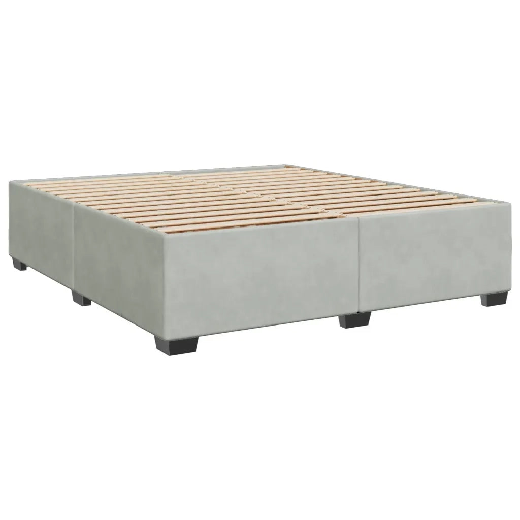Giroletto a Molle con Materasso Grigio Chiaro 180x200cm Velluto 3293272