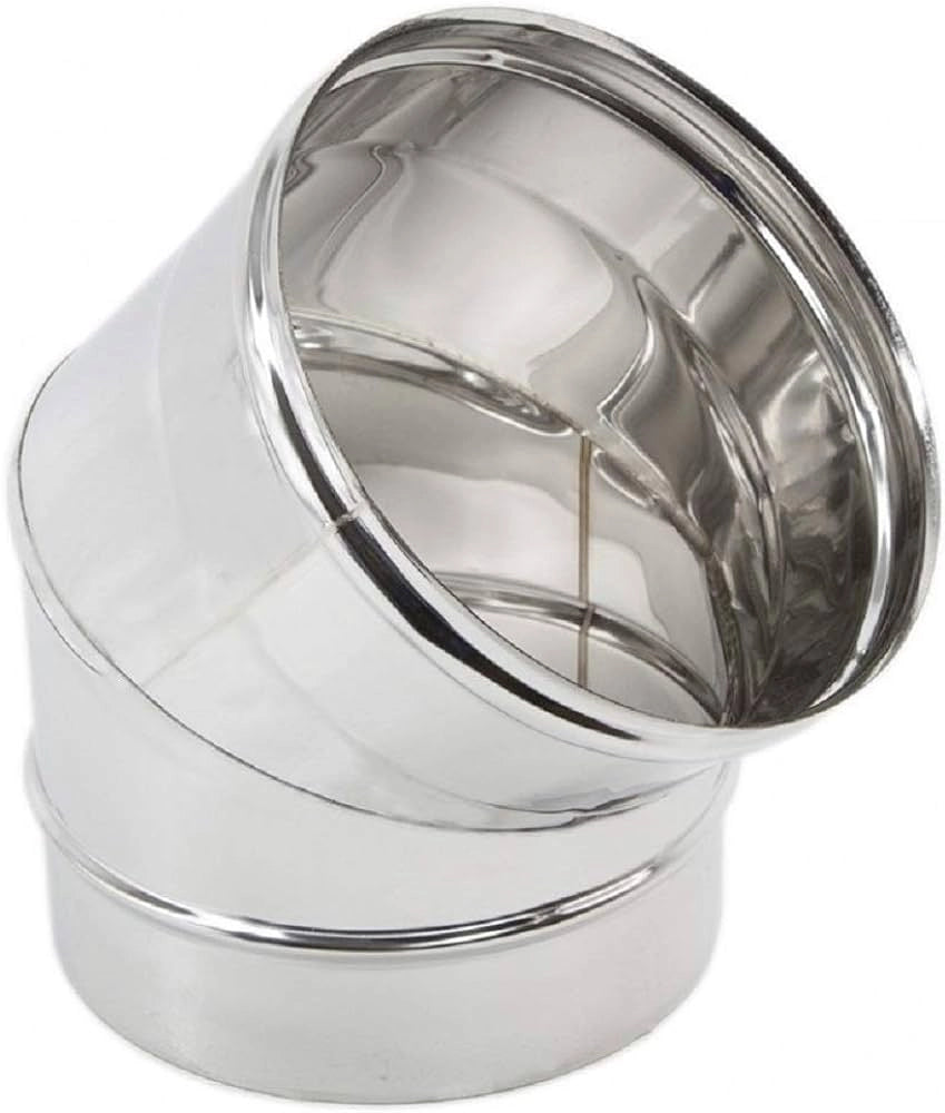 GOMITO A 45  ° PER CANNE FUMARIE  EE ? 140 mm