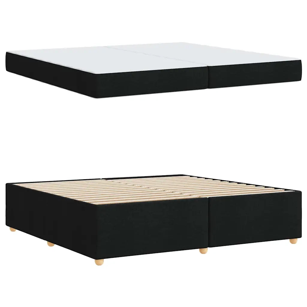 Struttura del letto con materasso Nero 200 x 200 cm Tessuto 3399379