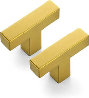 Pari di maniglie per armadi a muro in materiale opaco, maniglie per armadi a muro in metallo nero, maniglie per armadi a muro (50 mm) - oro - 50mm