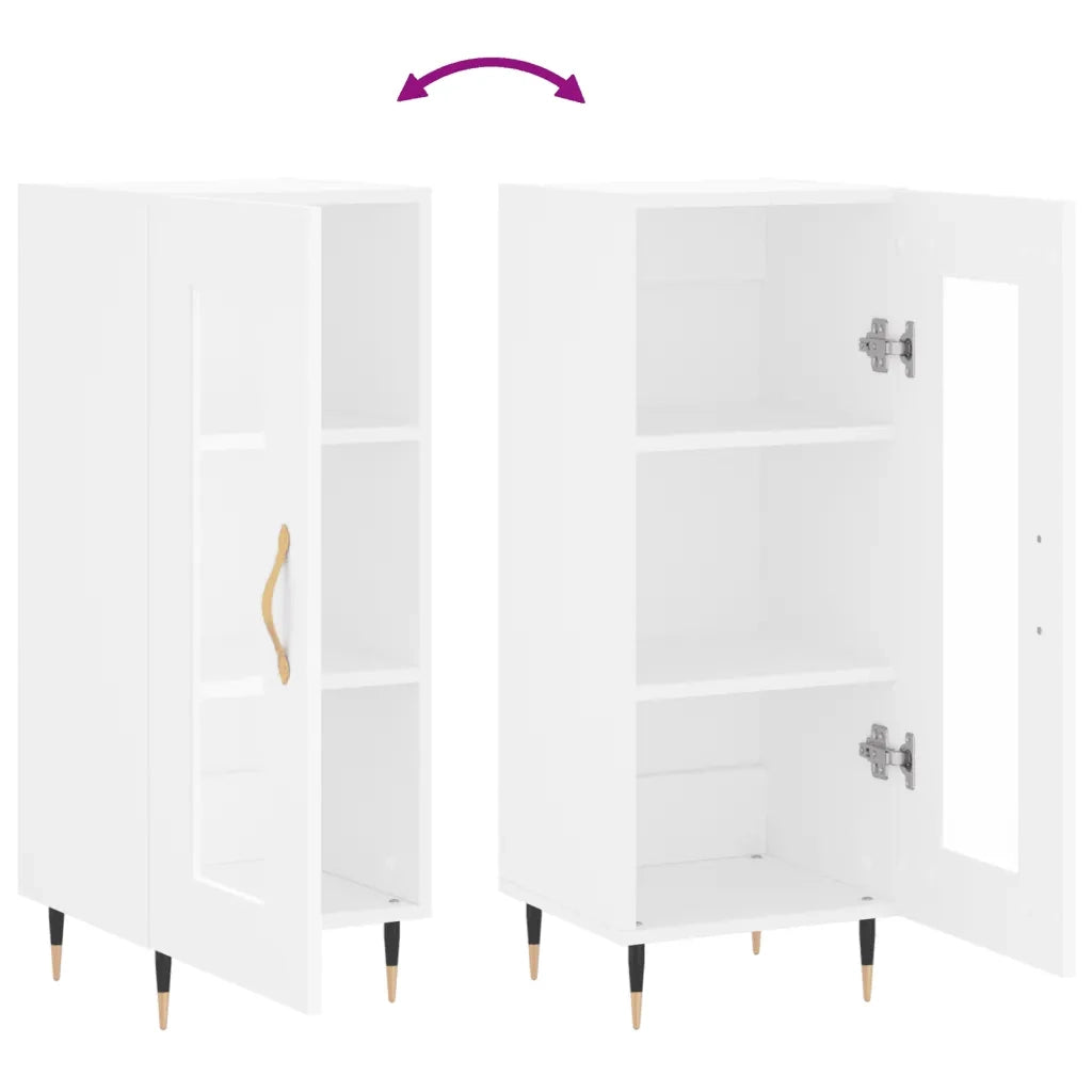 Credenza-Buffet-Armadio da cucina Bianca 34,5x34x90 cm in Legno Multistrato 494349