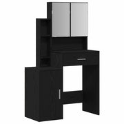 Toeletta | Tavolo da Trucco Rovere Nero 80 x 35 x 132 cm Legno multistrato