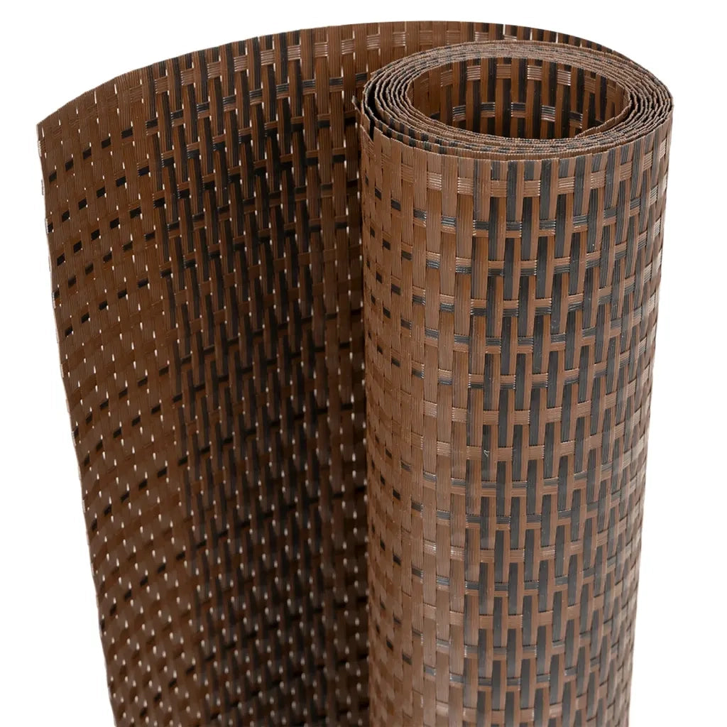 Paravento da Balcone Marrone e Nero 300x80 cm in Polyrattan 156250