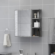 Mobile da Bagno a Specchio-Armadietto a Specchio da Bagno Grigio Sonoma 62,5x20,5x64 cm Legno
