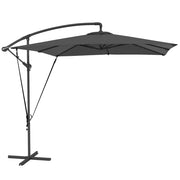 Ombrellone da giardino decentrato 2,5x2,5m ¨C Xylo ¨C Grigio antracite con manovella