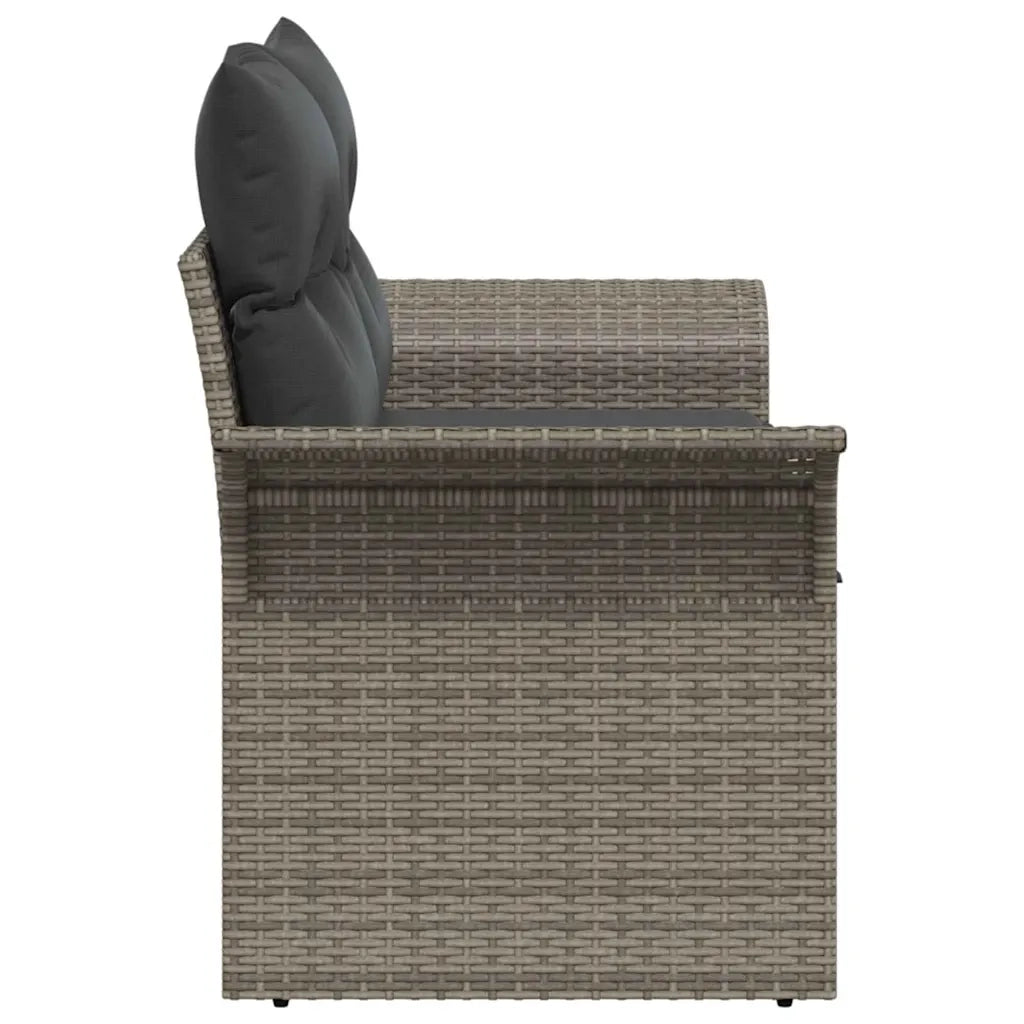 Divano da giardino Grigio 141 x 62 x 69cm polyrattan 42006704