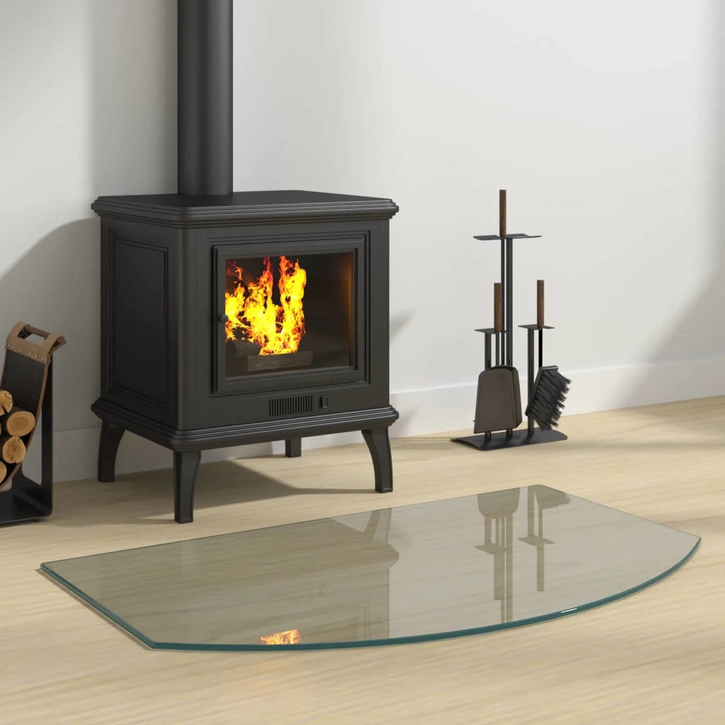 Piastra in vetro per camino Trasparente 80 x 50 cm Vetro CFW4218576