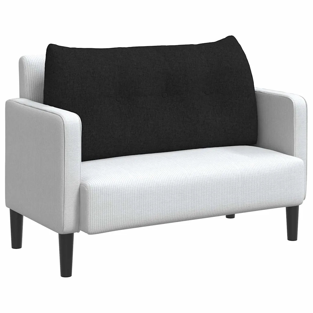 Cuscino per Schiena Nero 100 x 24 x 50 cm Tessuto 42014443