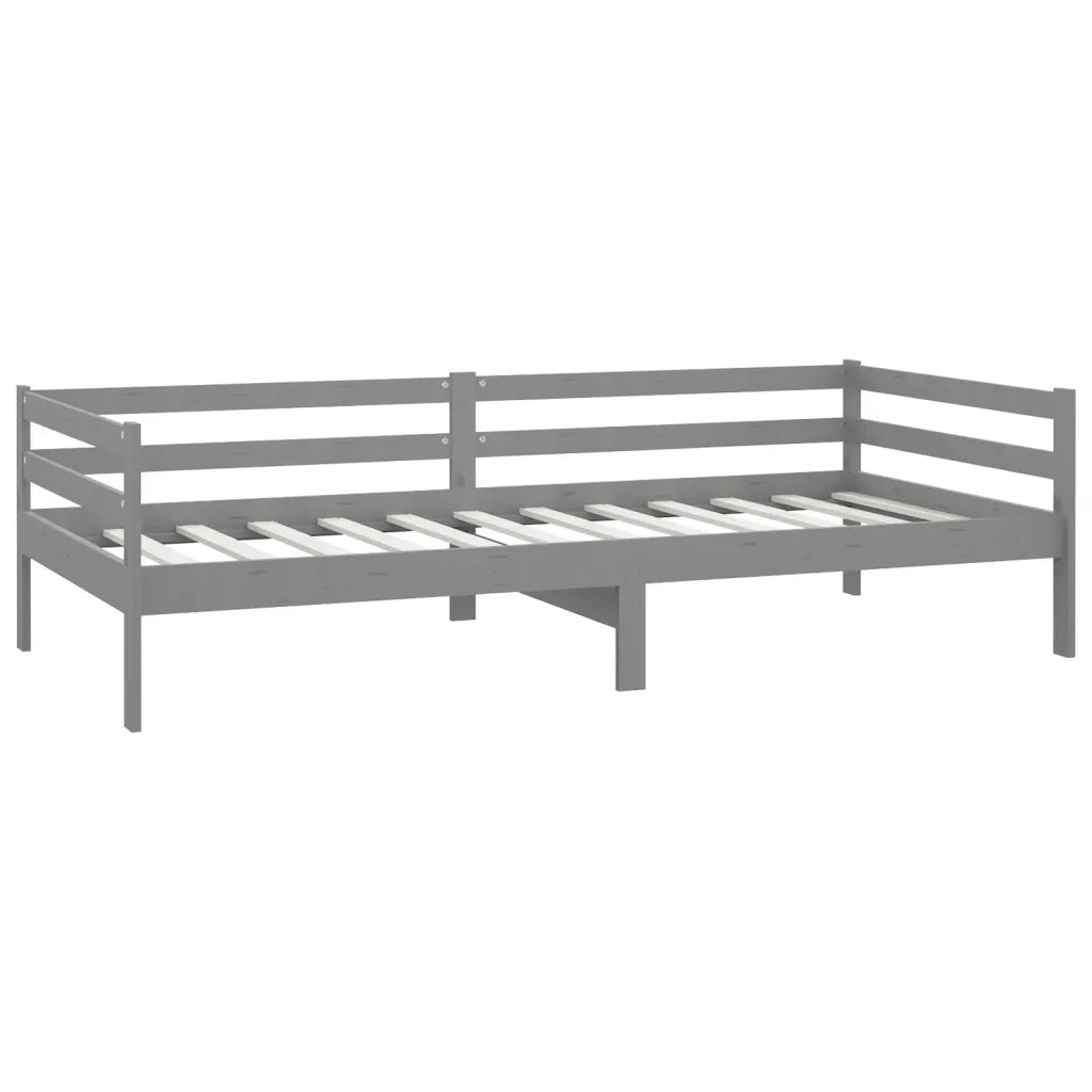 Divano Letto con Materasso-Sofa Letto-Daybed 90x200 cm Grigio in Legno di Pino 856916